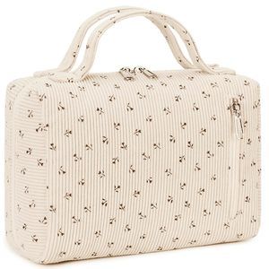 Makeup Bag Zipper Pouch Travel Portable Cosmetic Bag Organizer For Women And😌